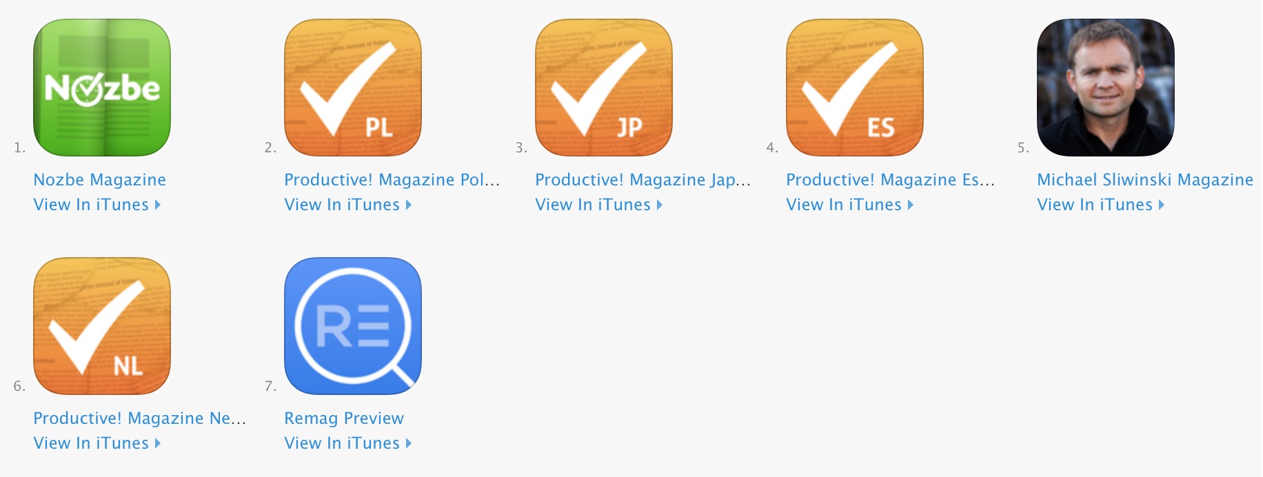 Apps published with Remag